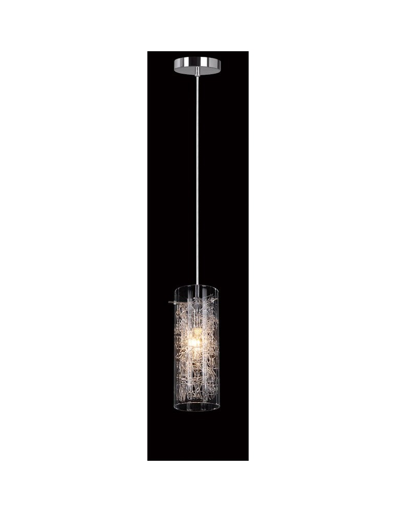 Lampy wiszące - ITALUX Ibiza Wisząca E14 1x40W Chrom MDM1903/1 - produkt kolory-swiatla.pl 1
