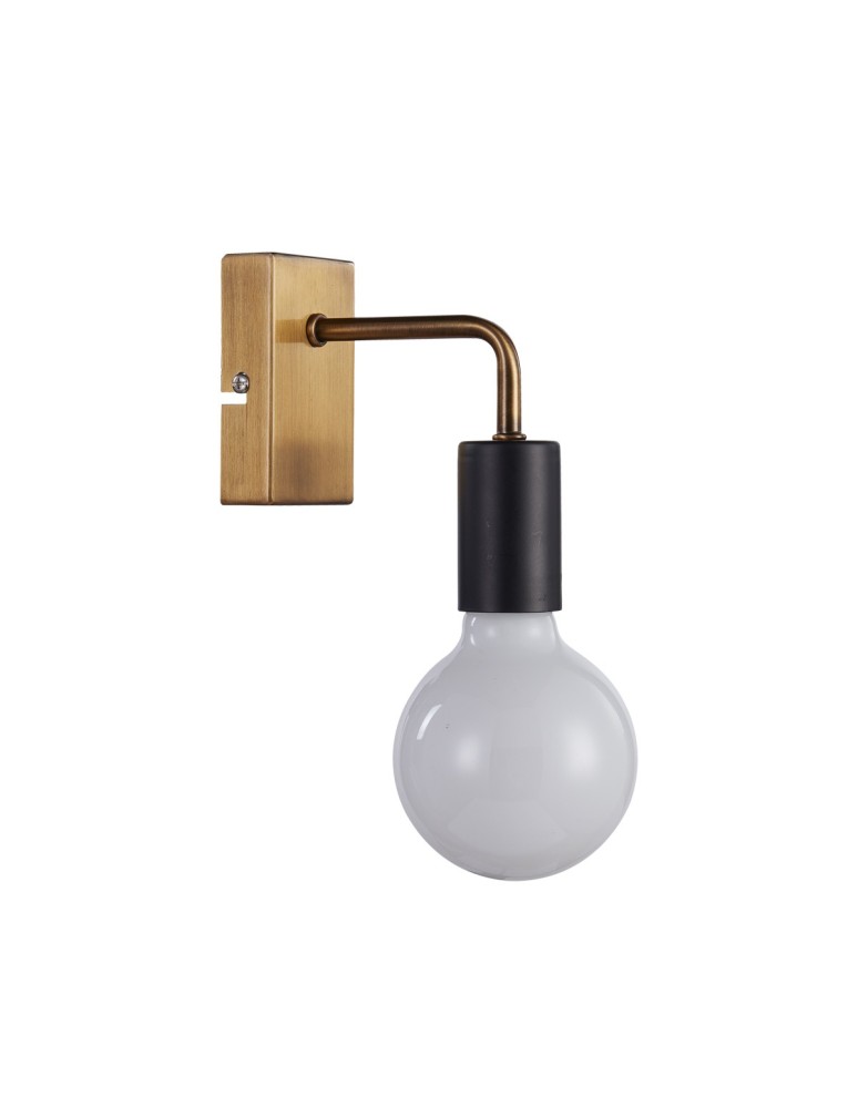 Kinkiety loftowe - industrialne - ITALUX Irina Kinkiet E27 1x60W Czarny/Złoty MB-H1721401-W1 G/B - produkt kolory-swiatla.pl 1