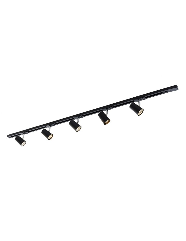 Gotowe zestawy szynoprzewodów - ITALUX Astley Szynoprzewody Zestaw GU10 5x35W Czarny 914121 BL - produkt kolory-swiatla.pl 1