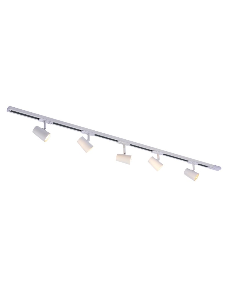 Gotowe zestawy szynoprzewodów - ITALUX Astley Szynoprzewody Zestaw GU10 5x35W Biały 914103 WH - produkt kolory-swiatla.pl 1