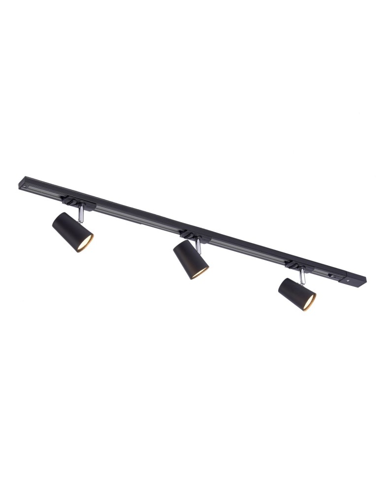 Gotowe zestawy szynoprzewodów - ITALUX Astley Szynoprzewody Zestaw GU10 3x35W Czarny 914021 BL - produkt kolory-swiatla.pl 1