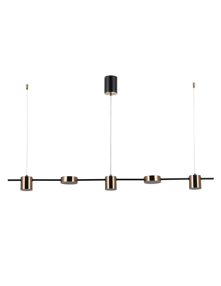 Lampy wiszące LED - ITALUX Remdal Wisząca LED zintegrowany 30W 4000K 2300lm Mosiądz PND-16374-5-BK-4K - produkt kolory-swiatla.pl 1