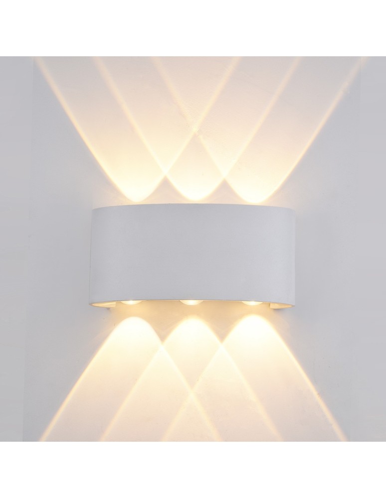 Kinkiety zewnętrzne - ITALUX Ortelo Zewnętrzna Ścienna LED zintegrowany 6W IP54 Biały OWL-451-3-WH - produkt kolory-swiatla.pl 1