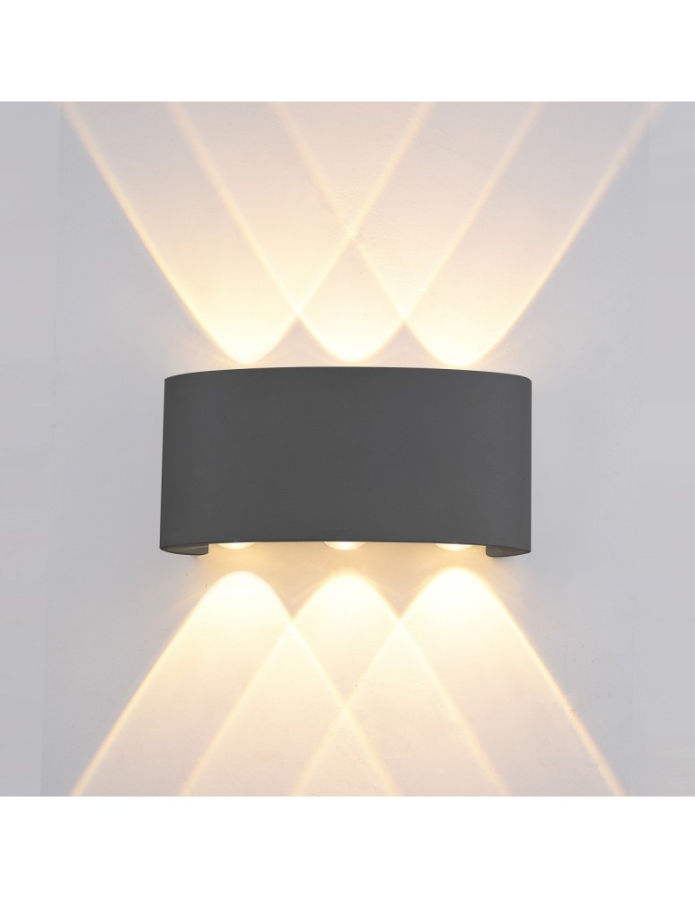 Kinkiety zewnętrzne - ITALUX Ortelo Zewnętrzna Ścienna LED zintegrowany 6W IP54 Czarny OWL-451-3-BL - produkt kolory-swiatla.pl 1