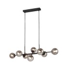 Lampy wiszące - ITALUX Erimida Wisząca G9 8x10W Czarny PND-2244-8A-BL - produkt 1