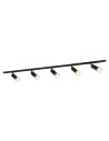 ITALUX Marvi TR Dolores Szynoprzewody Zestaw E27 5x40W Czarny 922521-5-BL-SET