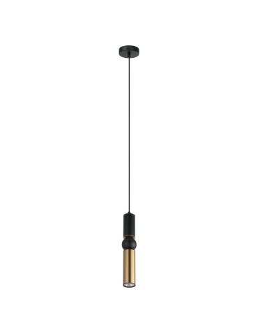 ITALUX Isidora Wisząca GU10 1x25W Czarny/Brązowy PND-14290-1-BK-BRO