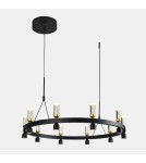 Żyrandole retro - Italux Almelo LED 49W 2920lm 3000K Wisząca Czarny Złoty PND-83812-20 - product 1