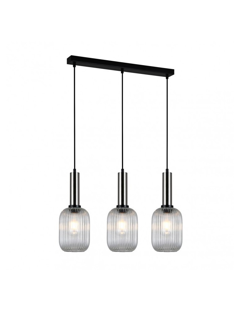 Italux Antiola 3xE27 Wisząca Nikiel PND-5588-3M-SC+CL