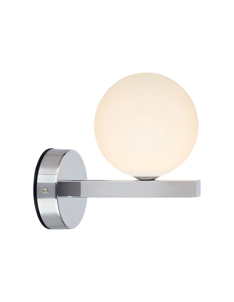 Kinkiety w stylu skandynawskim - Markslojd STREAM WALL 1L Kinkiet G9 1x18W IP44 chrom/biały 107625 - produkt kolory-swiatla.pl 1