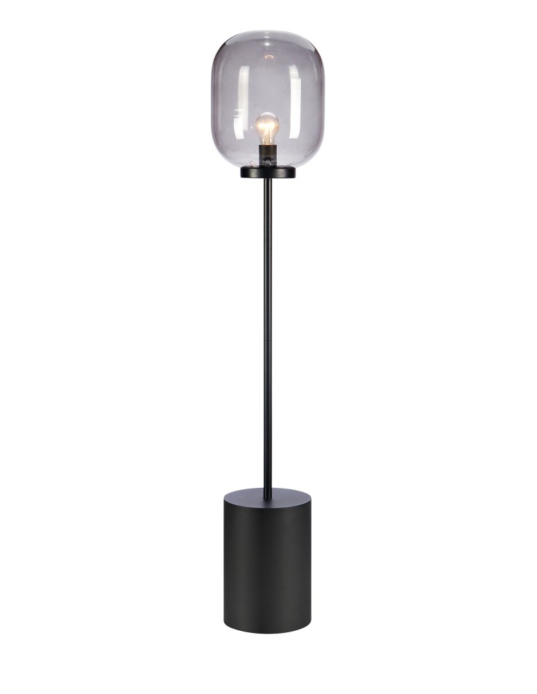 Lampy podłogowe loftowe - industrialne - Markslojd BROOKLYN 1L Podłogowa E27 1x40W czarny/dymiony 108425 - produkt kolory-swiatla.pl 1
