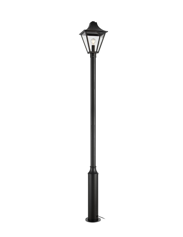 Markslojd GARDEN24 lampy - Markslojd GARDEN 24 POSTLAMP LED 1x3W 3000K IP44 czarny/transparentny 108171 - produkt kolory-swiatla.pl 1