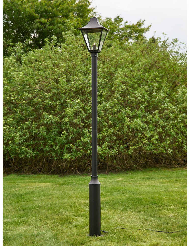 Markslojd GARDEN 24 POSTLAMP LED 1x3W 3000K IP44 czarny/transparentny 108171