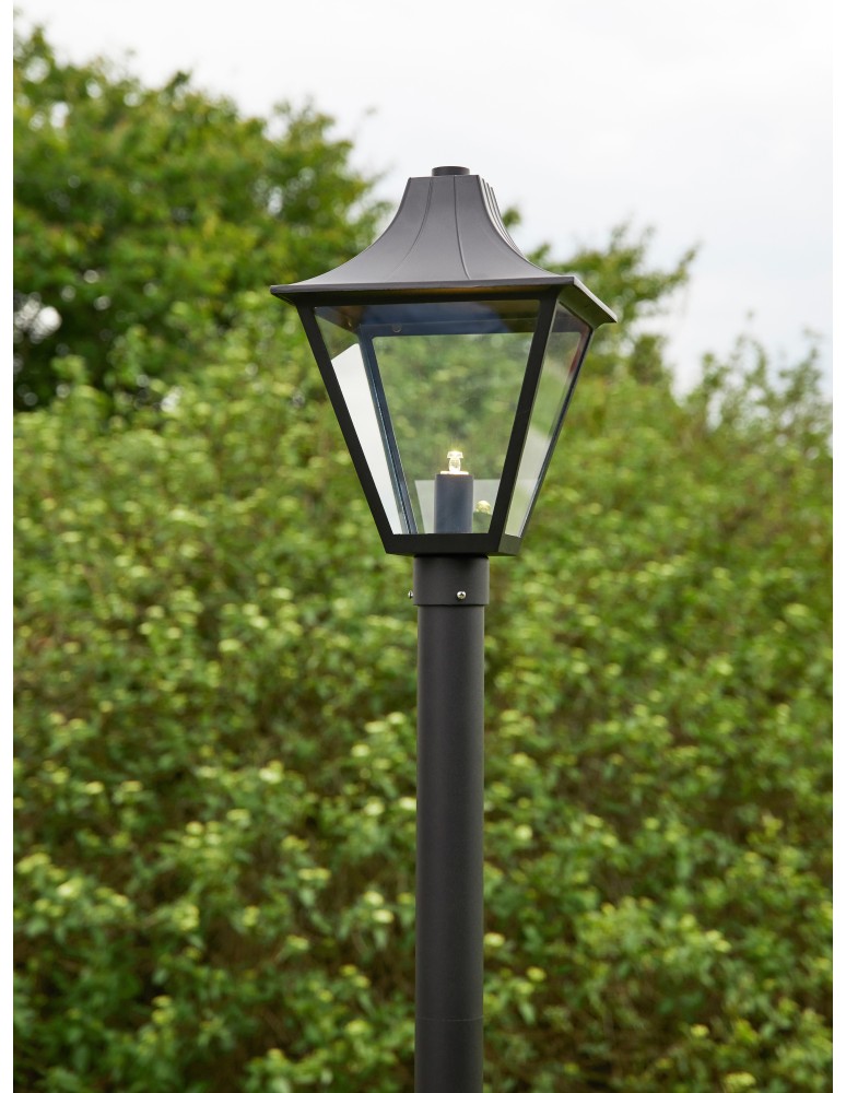 Markslojd GARDEN 24 POSTLAMP LED 1x3W 3000K IP44 czarny/transparentny 108171