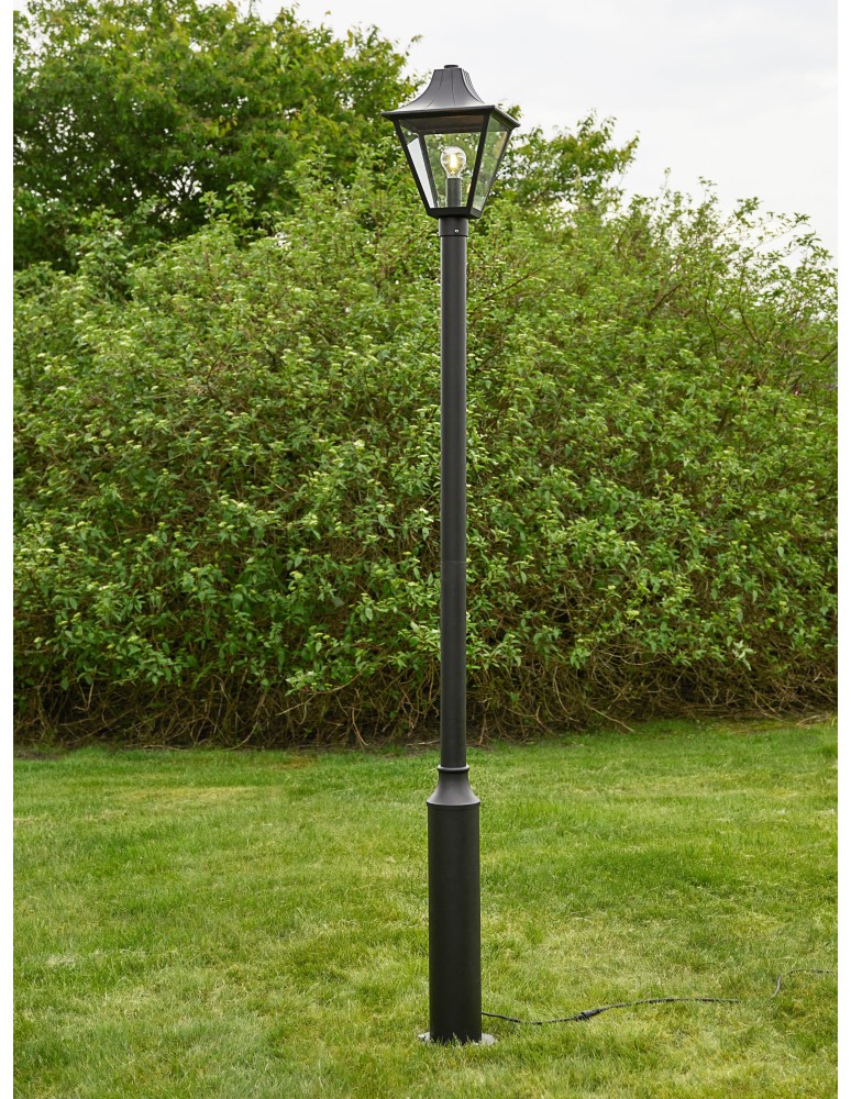 Markslojd GARDEN 24 POSTLAMP LED 1x3W 3000K IP44 czarny/transparentny 108171