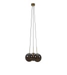 Lampy wiszące - Markslojd DIONE Wisząca E14 3x40W antyczne złoto/dymiony 108417 - product 1