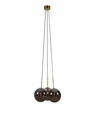 Markslojd DIONE Wisząca E14 3x40W antyczne złoto/dymiony 108417