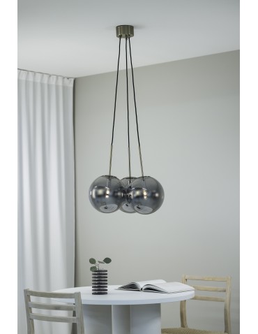 Markslojd DIONE Wisząca E14 3x40W antyczne złoto/dymiony 108417 - produkt 2
