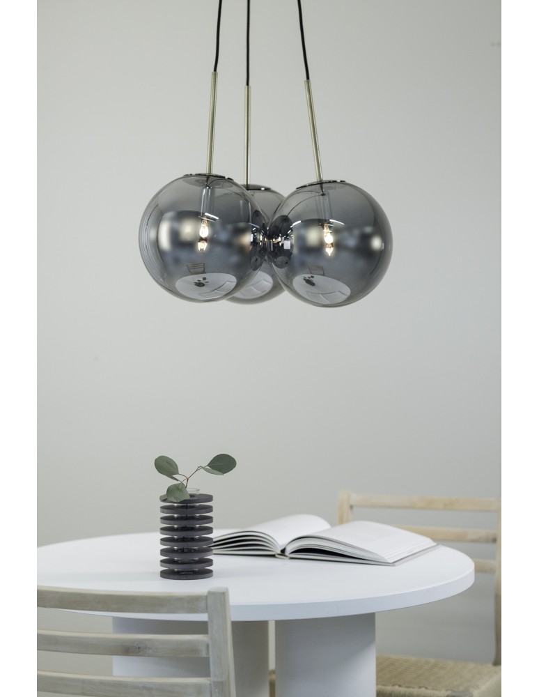 Lampy wiszące - Markslojd DIONE Wisząca E14 3x40W antyczne złoto/dymiony 108417 - product kolory-swiatla.pl 3