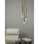 Lampy wiszące żarówki - Markslojd SENCILLO Wisząca E27 3x40W złoty/mosiądz 108436 - product 2