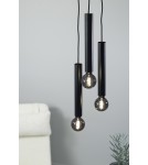 Lampy wiszące żarówki - Markslojd SENCILLO Wisząca E27 3x40W czarny 108435 - product 3
