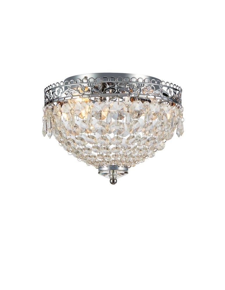 Lampy sufitowe z kryształami - Markslojd JOLINE Sufitowa E14 2x40W IP21 chrom/transparentny 108423 - produkt kolory-swiatla.pl 1