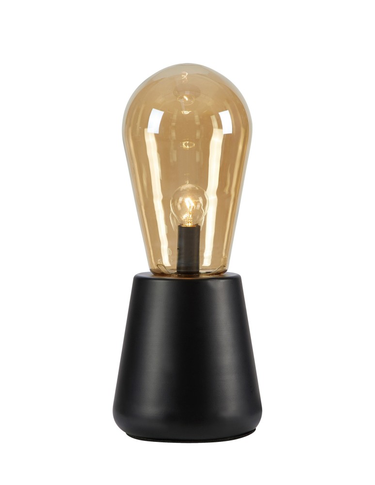Lampy stołowe loftowe - industrialne - Markslojd BROOKE 1L Stołowa 1x40W IP20 czarny/złoty 108416 - produkt kolory-swiatla.pl 1