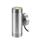 Markslojd GARDEN24 lampy - Markslojd GARDEN 24 CYLINDER WALL Kinkiet Zewnętrzny 2x3W 3000K IP44 aluminium/aluminiowy 108170 - produkt 1