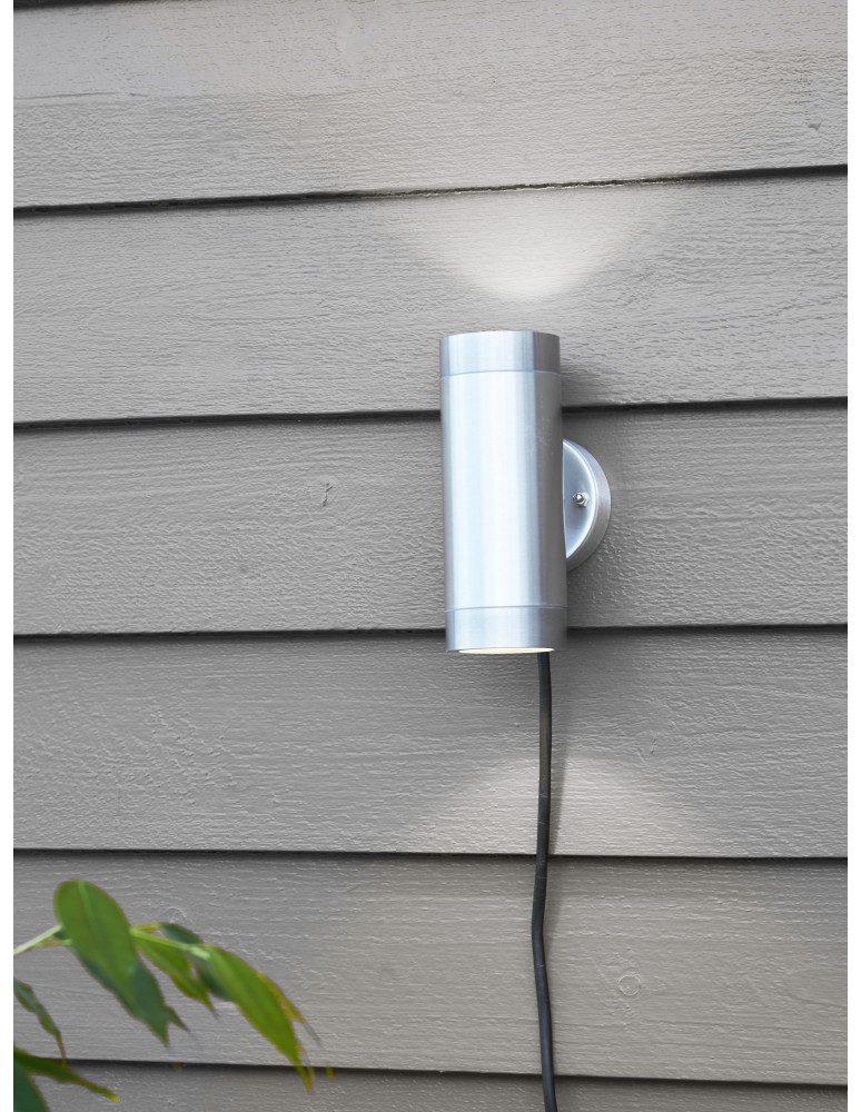 Markslojd GARDEN 24 CYLINDER WALL Kinkiet Zewnętrzny 2x3W 3000K IP44 aluminium/aluminiowy 108170