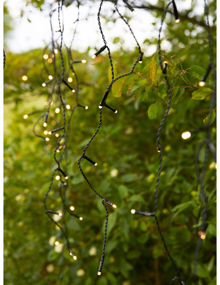 Markslojd GARDEN24 lampy - Markslojd GARDEN 24 ICICLE 160L Sznur Oświetleniowy Zewnętrzny 160x9.6W 2700K IP44 czarny/transparentny 108179 - product kolory-swiatla.pl 4