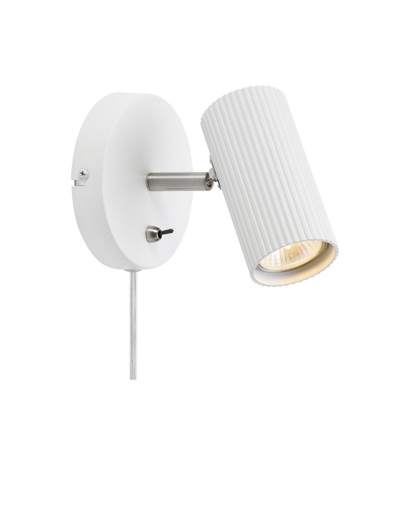 Kinkiety w stylu skandynawskim - Markslojd COSTILLA 1L Kinkiet 1x7W biały 108460 - produkt kolory-swiatla.pl 1
