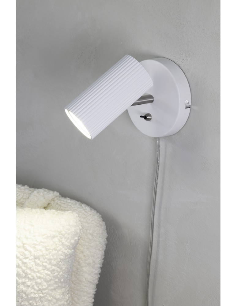 Kinkiety w stylu skandynawskim - Markslojd COSTILLA 1L Kinkiet 1x7W biały 108460 - product kolory-swiatla.pl 2