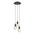 Lampy wiszące żarówki - Markslojd BRONX 3L Wisząca 3x40W czarny 108452 - product 1