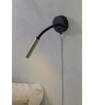 Kinkiety w stylu skandynawskim - Markslojd JOLIE 1L Kinkiet G9 1x10W czarny/złoty 108502 - product 2