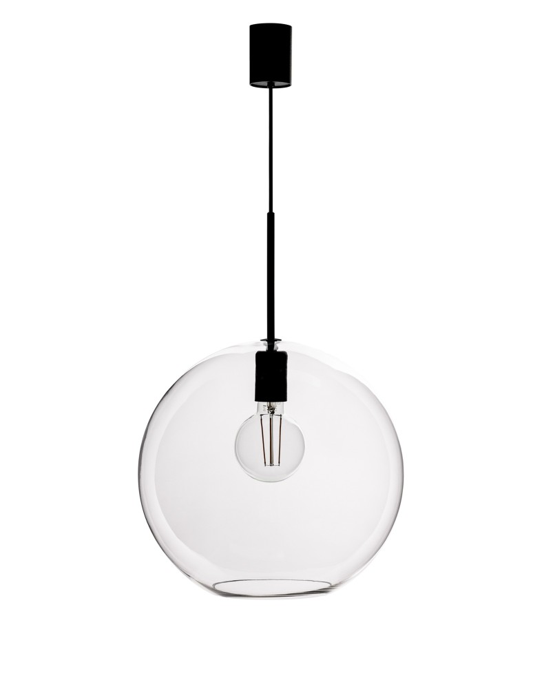 Lampy wiszące - Markslojd PATERA 1L Wisząca E27 1x25W czarny/transparentny 108507 - produkt kolory-swiatla.pl 1