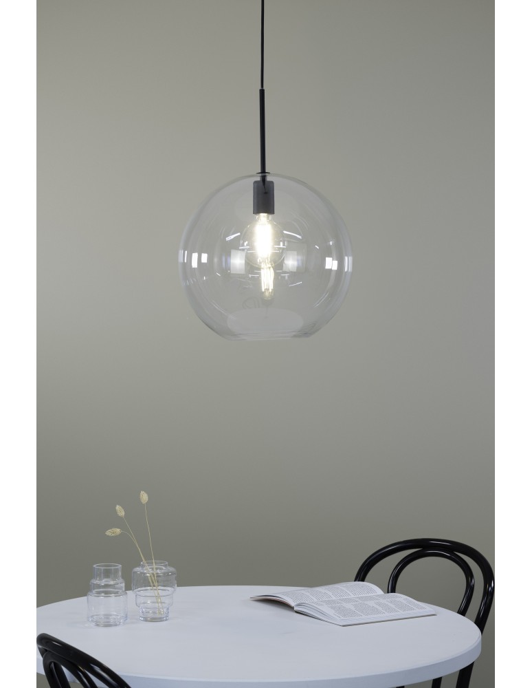 Lampy wiszące - Markslojd PATERA 1L Wisząca E27 1x25W czarny/transparentny 108507 - product kolory-swiatla.pl 2
