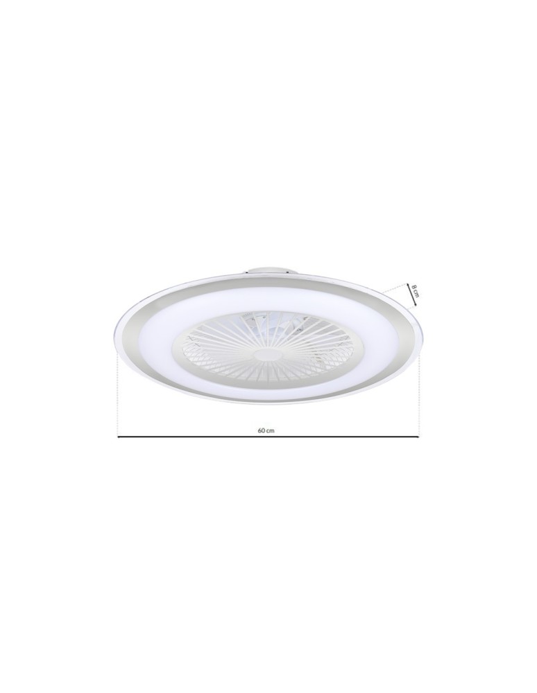 Milagro Plafoniera LED ZONDA SILVER 48W z wentylatorem ML8503 Milagro Plafoniera LED ZONDA SILVER 48W z wentylatorem ML8503
