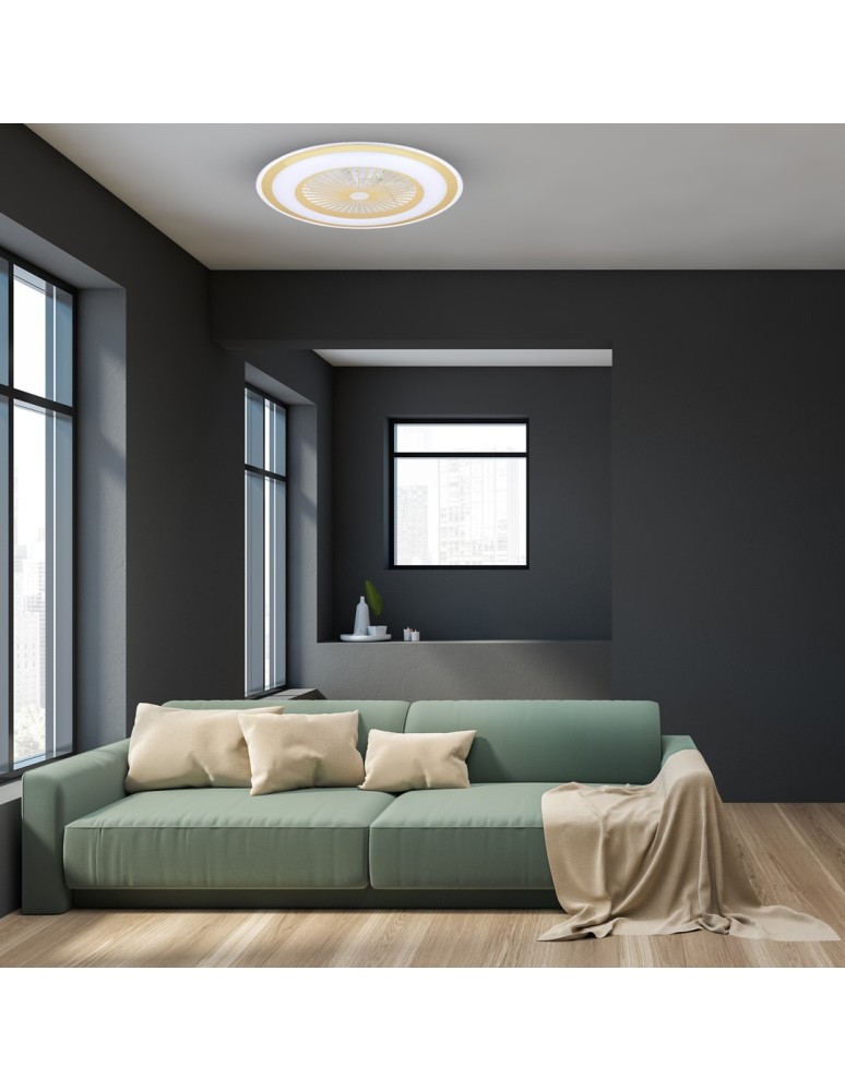 Milagro Plafoniera LED ZONDA GOLD 48W z wentylatorem ML8505