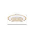 Wentylatory z oświetleniem - Milagro Plafoniera LED ZONDA GOLD 48W z wentylatorem ML8505 - product 7