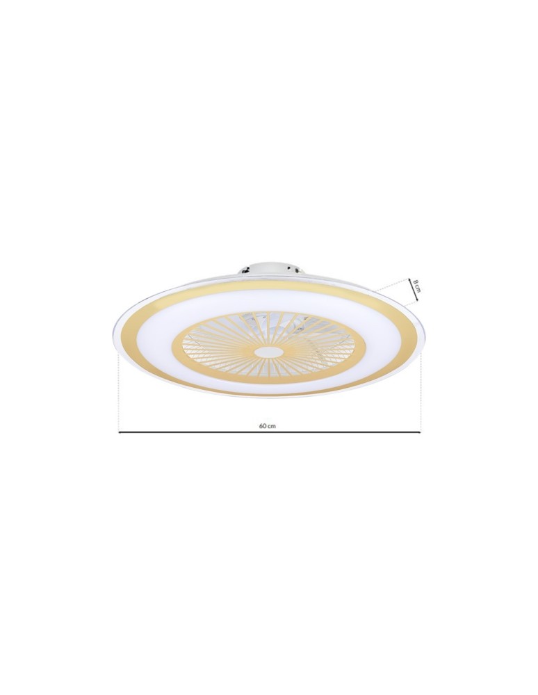 Milagro Plafoniera LED ZONDA GOLD 48W z wentylatorem ML8505