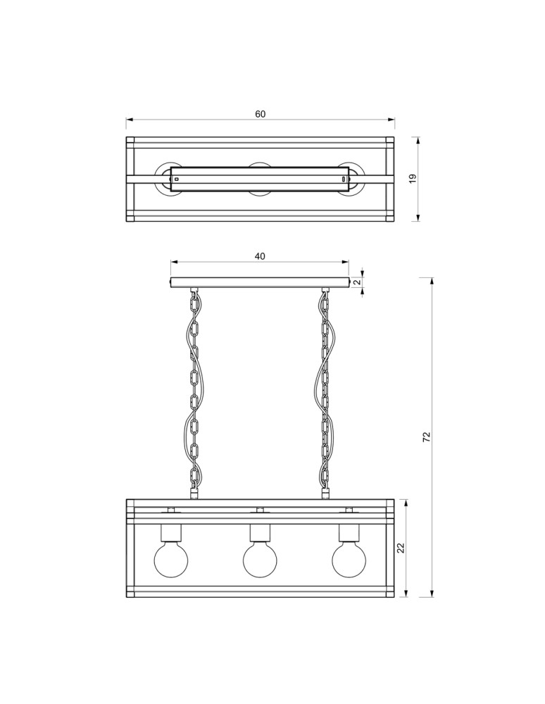 Milagro Lampa wisząca ARNOLD 3xE27 MLP8563 Milagro Lampa wisząca ARNOLD 3xE27 MLP8563