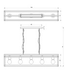 Lampy wiszące - Milagro Lampa wisząca ARNOLD 5xE27 MLP8564 - product 6