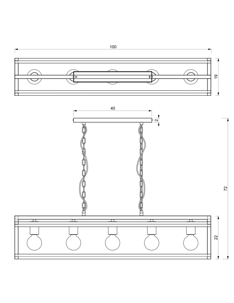 Milagro Lampa wisząca ARNOLD 5xE27 MLP8564