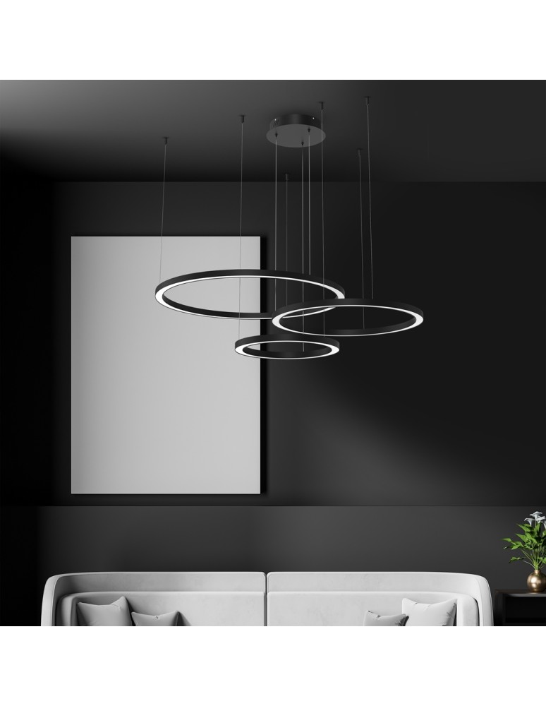Milagro Lampa wisząca GALAXIA BLACK 85W LED ML8789
