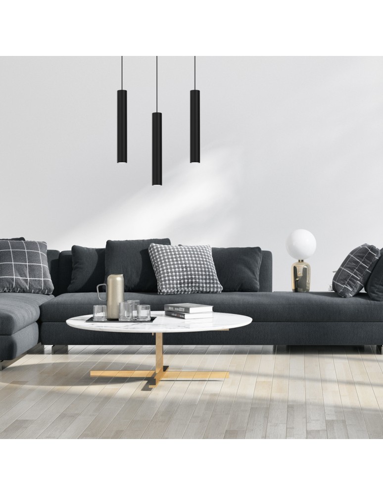 Milagro Lampa wisząca HUDSON BLACK 3xGU10 MLP8792 Milagro Lampa wisząca HUDSON BLACK 3xGU10 MLP8792