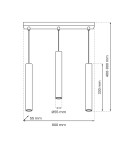 Milagro Lampa wisząca HUDSON BLACK 3xGU10 MLP8792 Milagro Lampa wisząca HUDSON BLACK 3xGU10 MLP8792