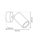 Kinkiety regulowane - Milagro Kinkiet HUDSON BLACK 1xGU10 MLP8794 - product 4