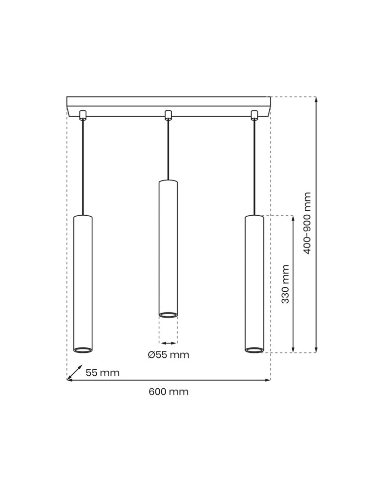 Milagro Lampa wisząca HUDSON WHITE 3xGU10 MLP8799