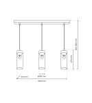 Lampy wiszące - Milagro Lampa wisząca ELICA 3xE27 MLP8665 - product 5
