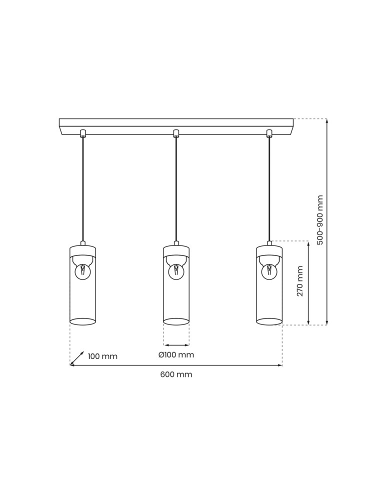 Milagro Lampa wisząca ELICA 3xE27 MLP8665